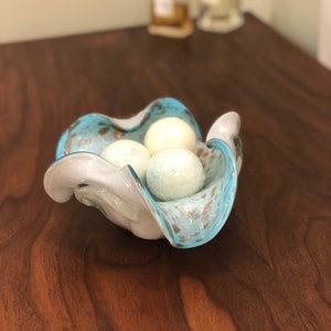Vintage MCM Murano Handblown Fratelli Toso Handblown Art Glass Bowl
