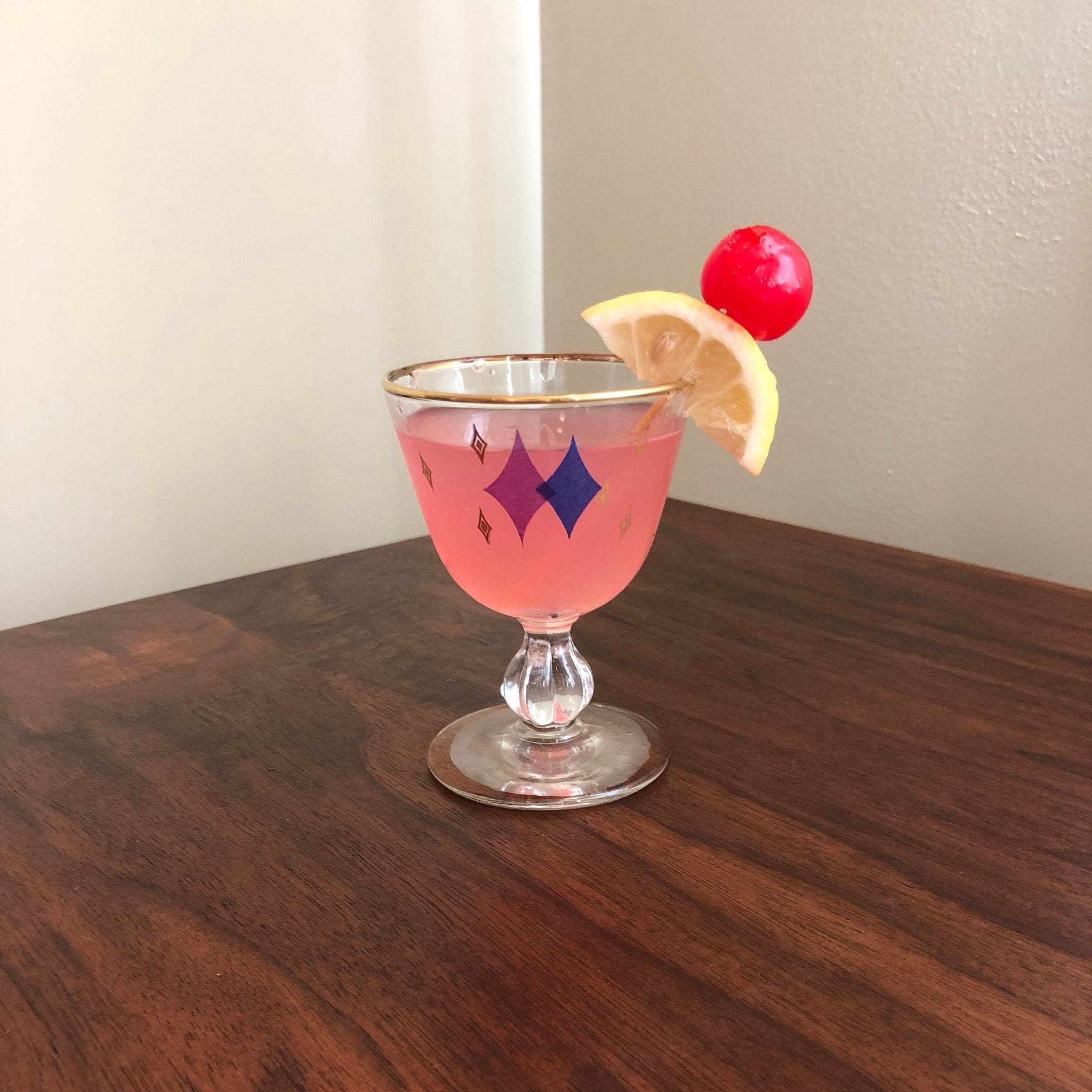 Set of 6 Vintage Cocktail Glasses. Etsy