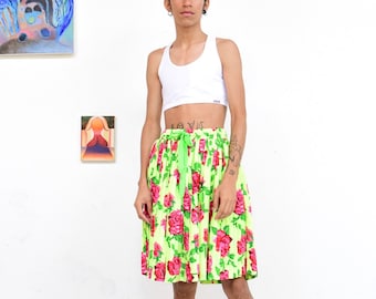 Pleated Cotton Skirt. Les Jesus Skirt