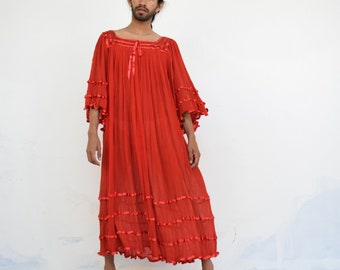 Mexican Dress. Blouson Dress.