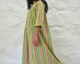 Vintage 1970/'s Josefa Mexican Caftan with Ribbon Fringe Mexican Festival Kaftan Hippie Boho Medium
