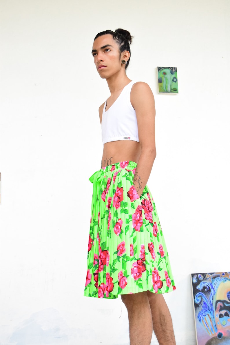 Pleated Cotton Skirt. Les Jesus Skirt image 3