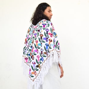 Mexican Poncho. Vintage Poncho. Embroidered Cape. image 5