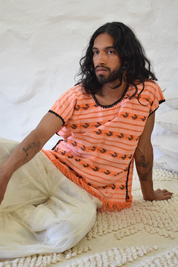 Hand Woven Mexican Huipil. Mexican Blouse