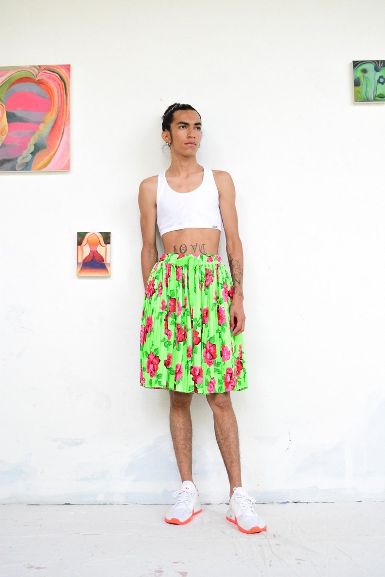 Pleated Cotton Skirt. Les Jesus Skirt image 1