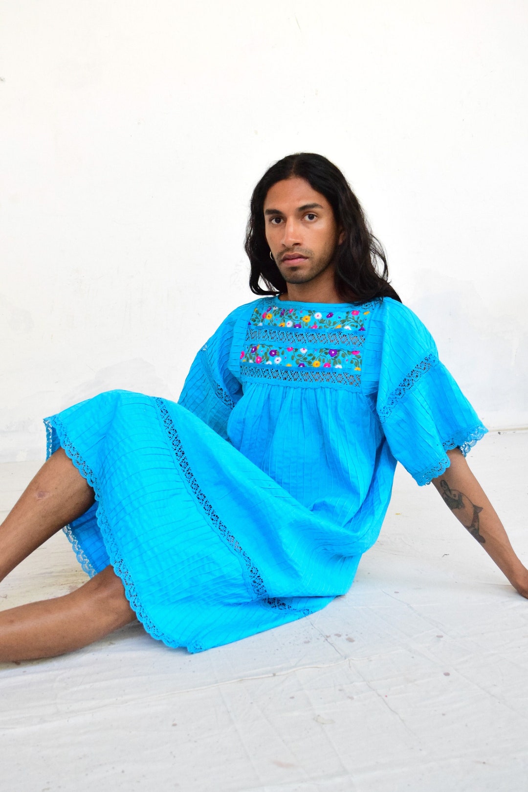 Vintage Embroidered Dress Etsy