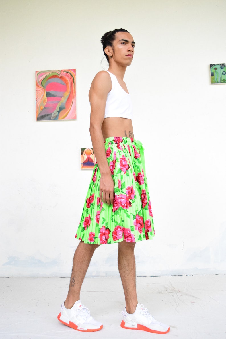 Pleated Cotton Skirt. Les Jesus Skirt image 5