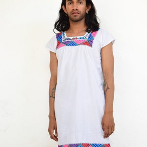 Vintage Mexican Hand Embroidered Cotton Dress image 6