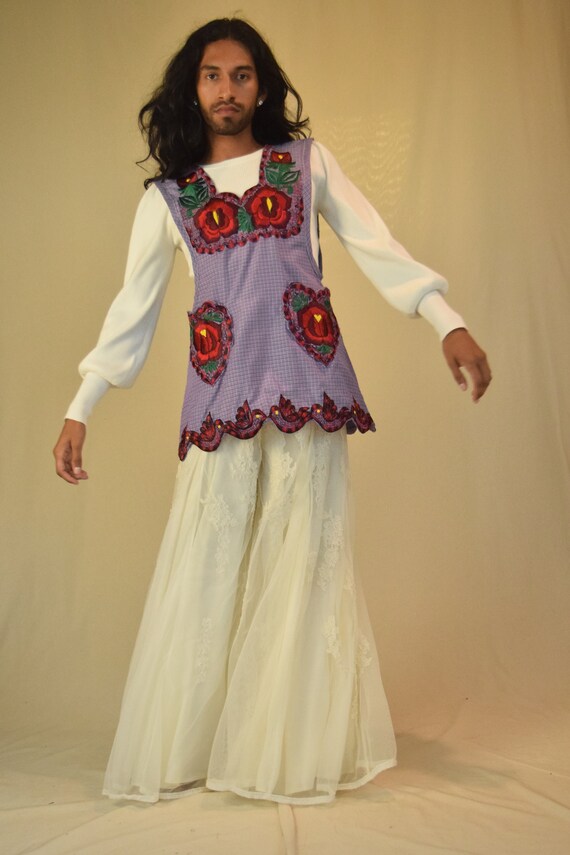 Vintage Mexican Apron. Embroidered Apron