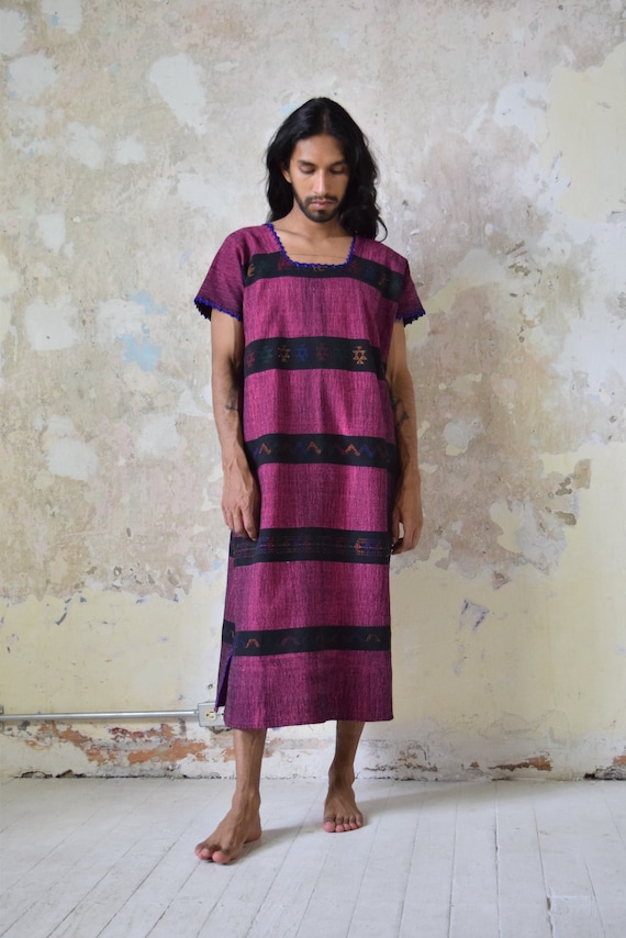 Woven Mexican Dress. Huipil. Mexican Kaftan. Colle