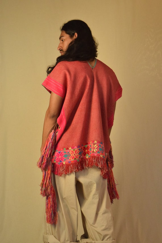 Mexican Poncho. Embroidered Poncho. Vintage Poncho