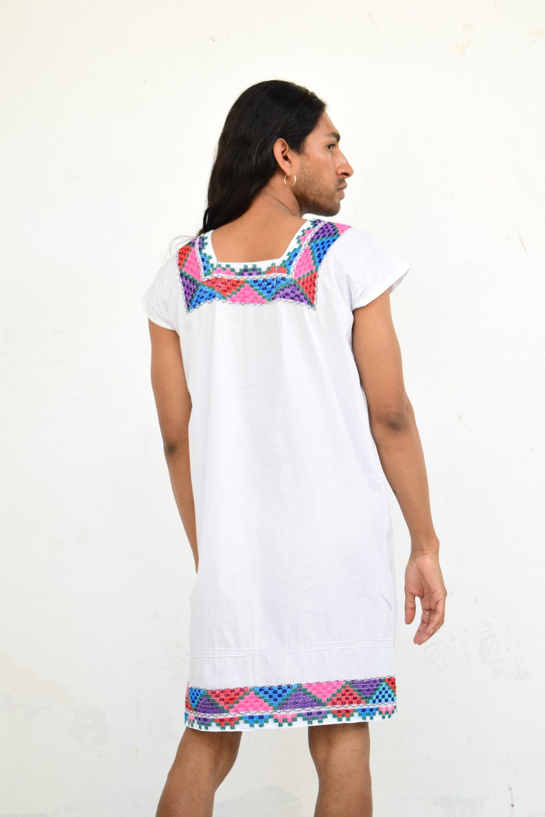 Vintage Mexican Hand Embroidered Cotton Dress image 4