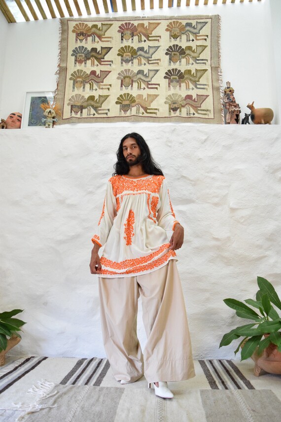 Vintage Mexican Blouse. Embroidered Blouse