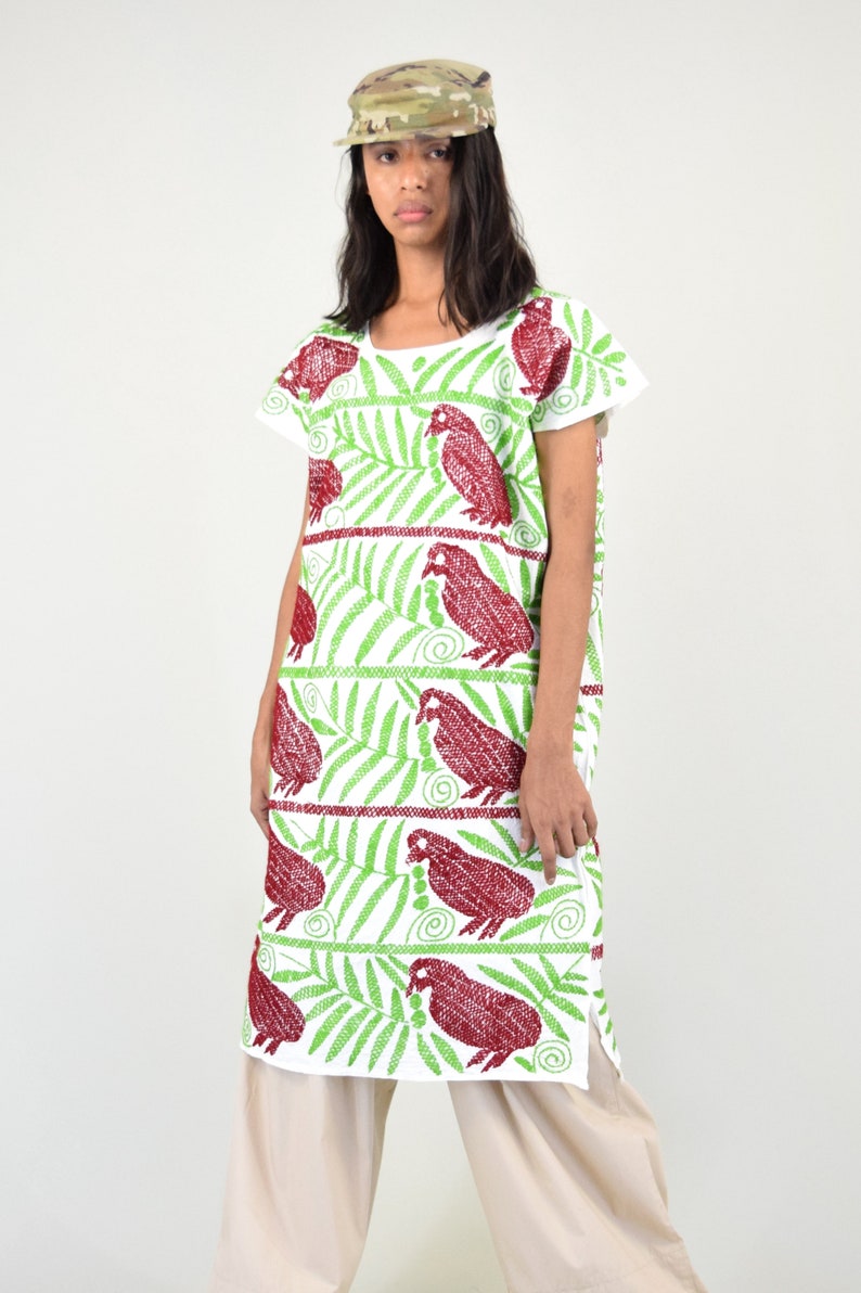 Embroidered Mexican Dress.