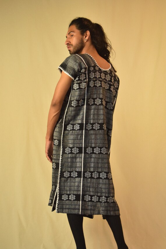 Vintage Mexican Huipil Woven Dress