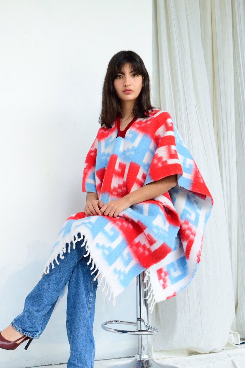 Vintage Mexican Poncho image 1