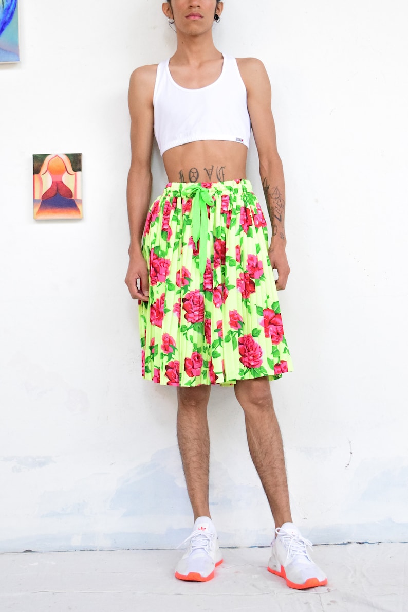 Pleated Cotton Skirt. Les Jesus Skirt image 6