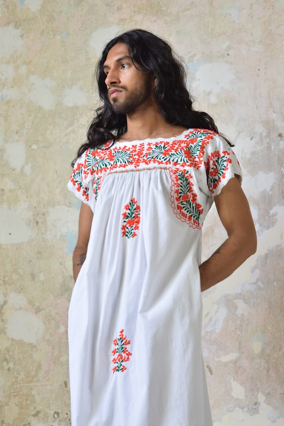 Embroidered Mexican Dress.