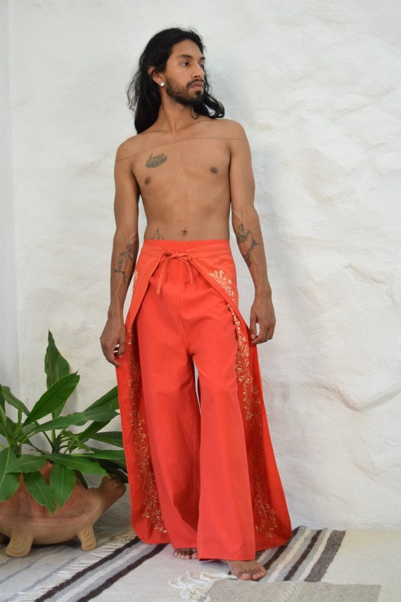 Hand Embroidered Wrap Pant