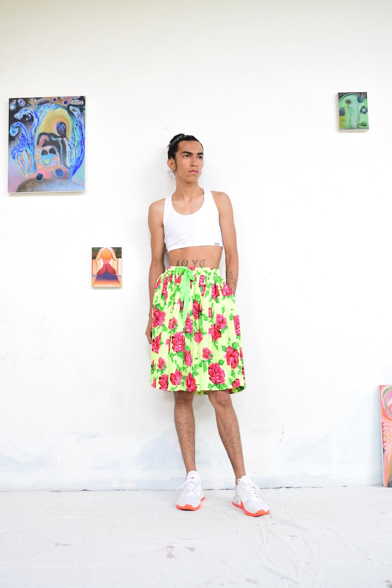 Pleated Cotton Skirt. Les Jesus Skirt image 5