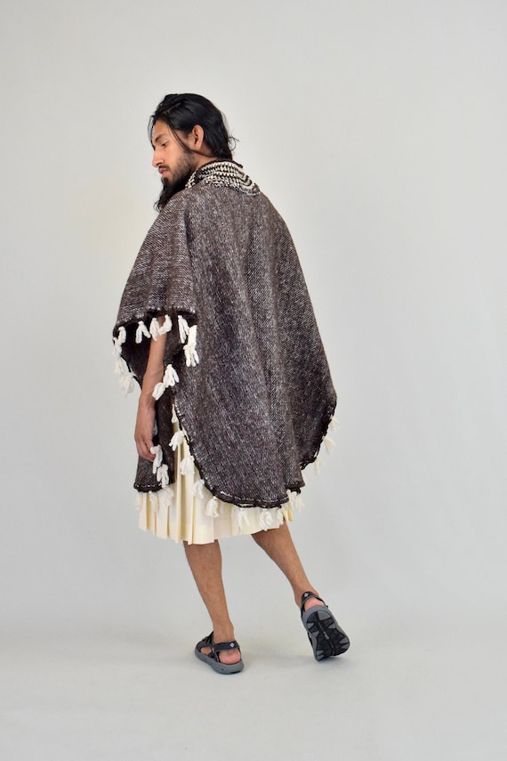 Mexican Poncho. Woven Mexican. Mexican Cape. Embro