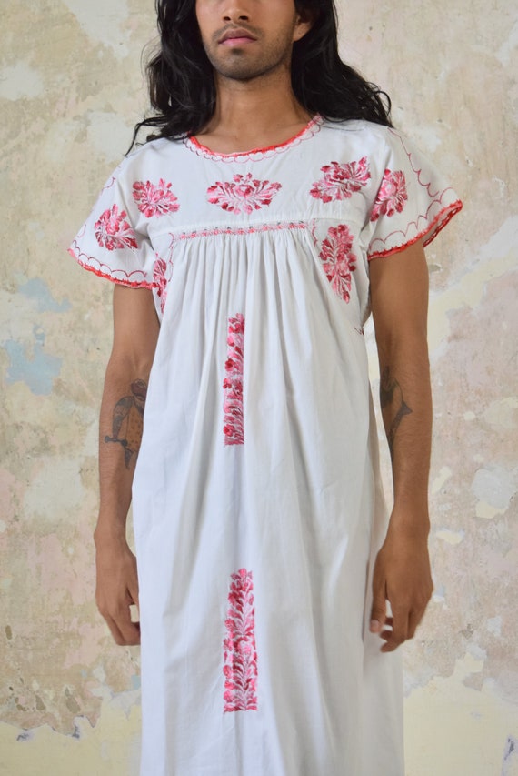 Embroidered Mexican Dress. Mexican Caftan.