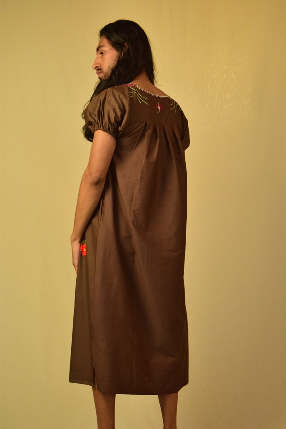 Vintage Mexican Dress Hand Embroidered Dress
