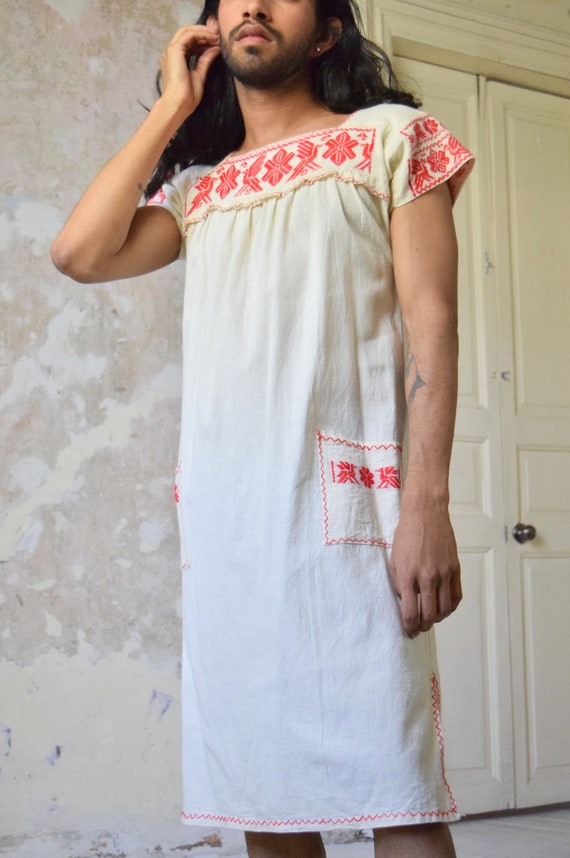 Vintage Mexican Embroidered Dress