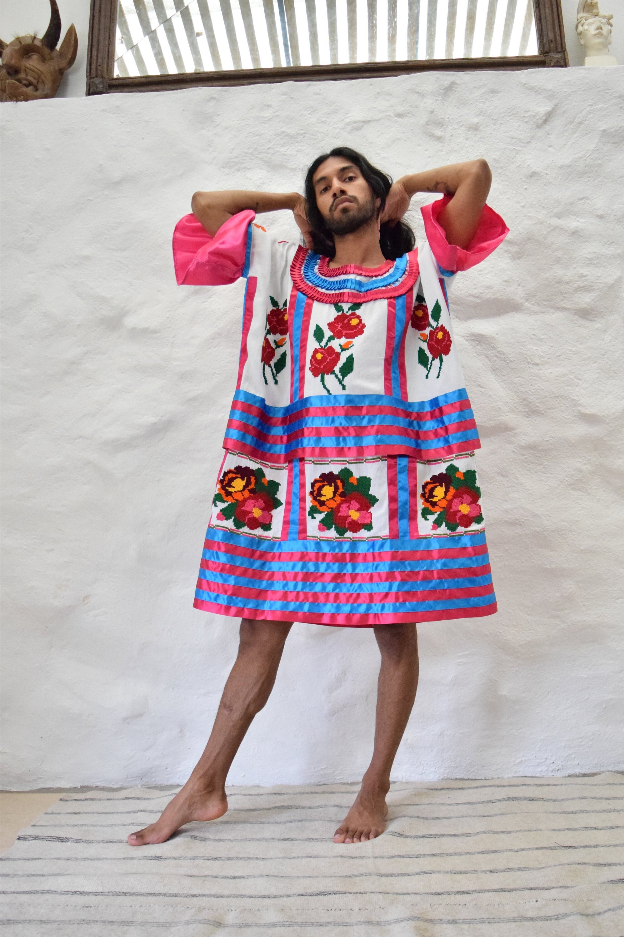 Huipil mexican dress discount