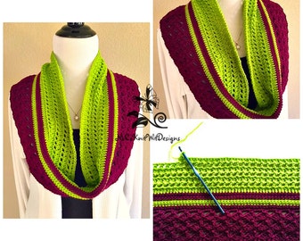 Crochet Scarf Pattern (Instant Download) | Cowl Pattern | Neck Warmer Pattern | Infinity Scarf | Scarf to Make and Sell | Cascade 220 Yarn