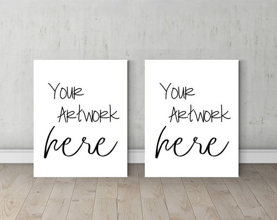 Canvas Mockup Set Of Two 8x10 Canvas Branding Etsy