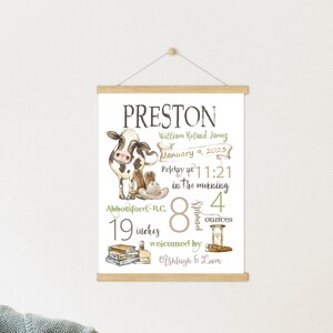 Cowboy Nursery | Birth announcement | Baby gift | Printable wall art | New baby gift | Nursery Art | Nursery decor | printable wall art |