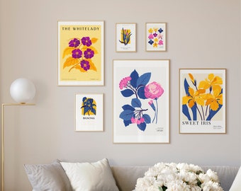 Flower Market Print | Digital Prints | Botanical Wall Art | Printable Wall Art | Flower Market Poster | Wall Decor | Art Prints | Abstract