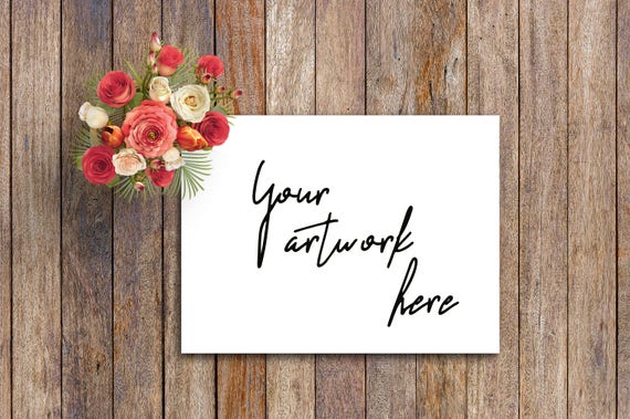 Download Free Invitation Mockup One 5x7 Card Mockup Branding Etsy ...