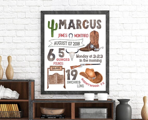 Cowboy Nursery Nursery Decor Kids Room Newborn Gift Baby Etsy