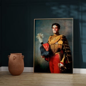 Art modifié | Soldat victorien soufflant du chewing-gum | conceptions d'impression vintage | Impressions numériques | Art mural | Art mural imprimable | millésime Poster