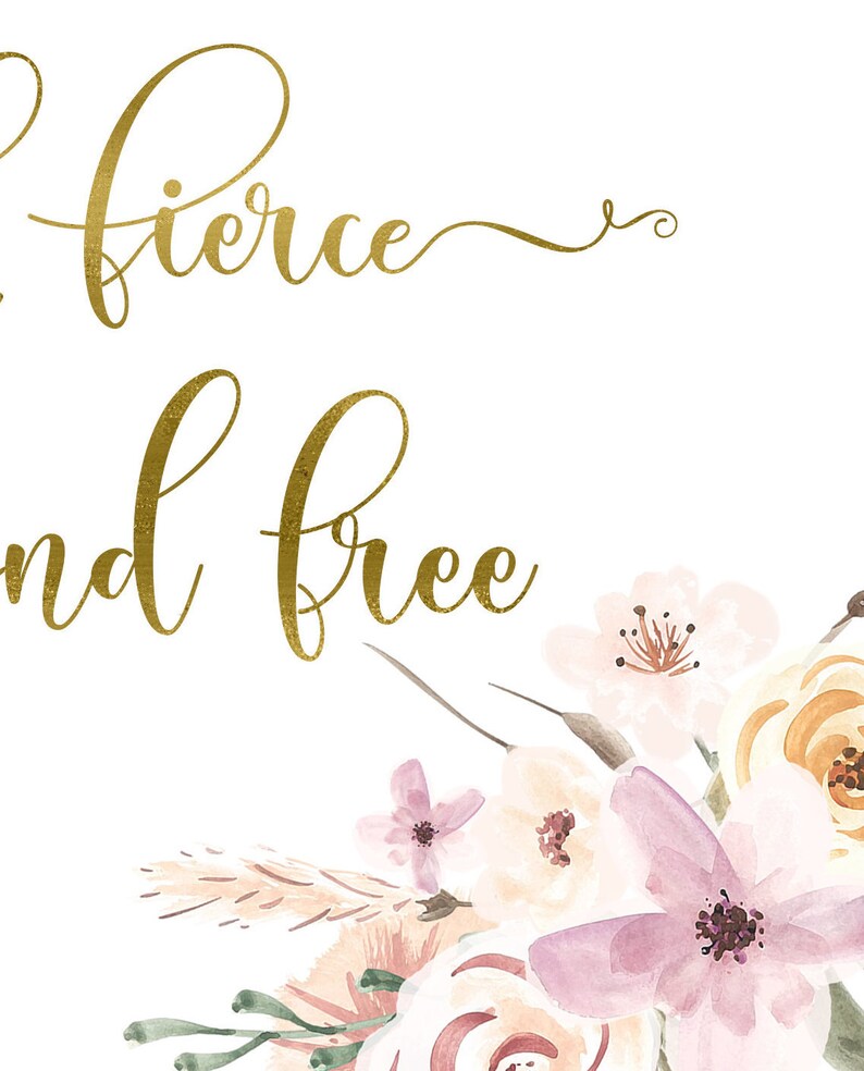 Wall Art Quotes Watercolor Flowers Nursery Wall Art Gift Etsy