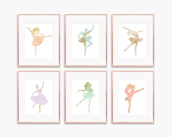 Ballet Nursery, Ballerina Girls room, Princess picture, Baby shower, Gift for daughter, little girls room, Dance theme, Ballerina Wall Art