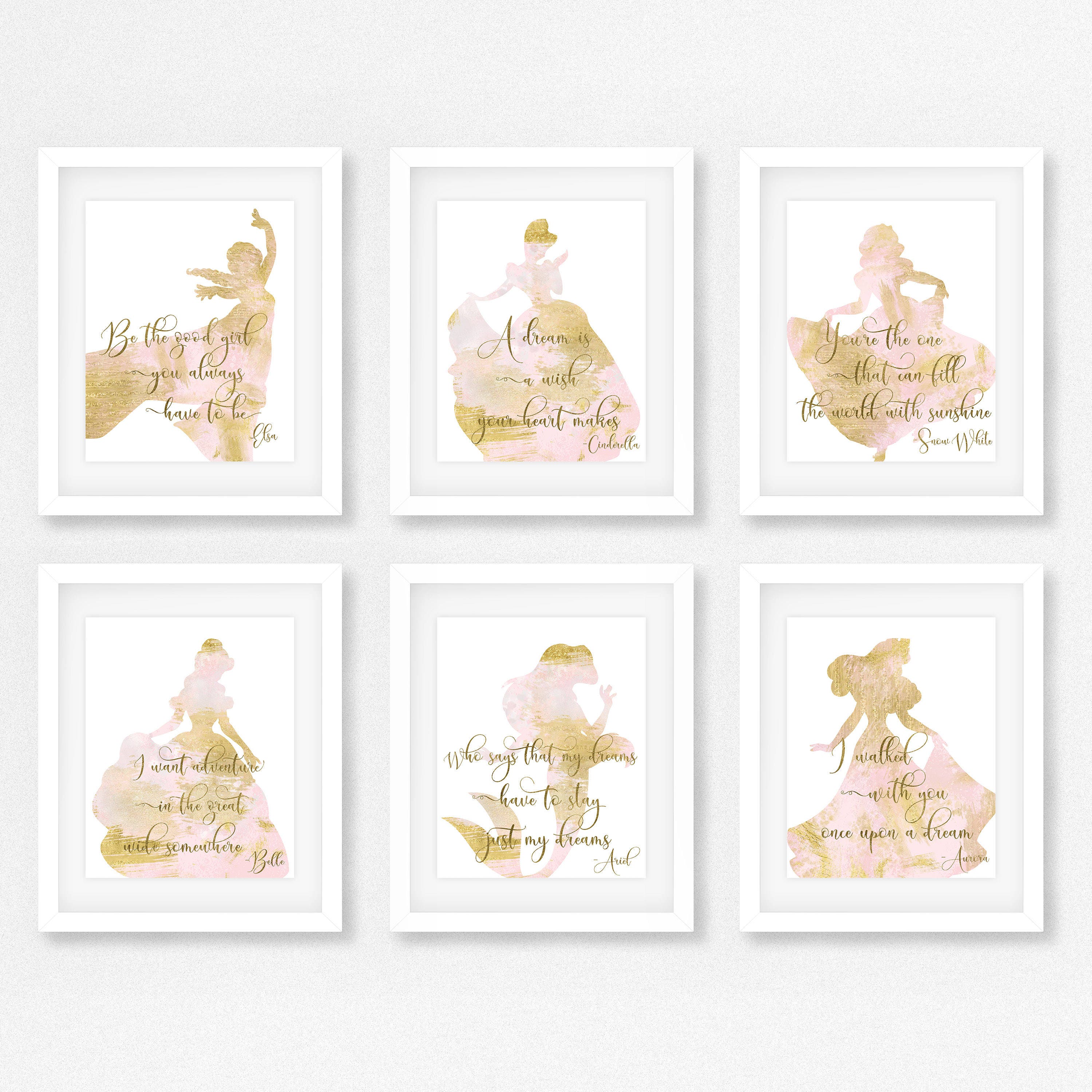Disney Nursery Wall Art Baby shower The little mermaid Etsy