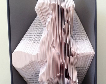 HALLOWEEN WITCH Book Folding Pattern. DIY gift for book art. Template with step by step instructions. Very easy, no measuring required