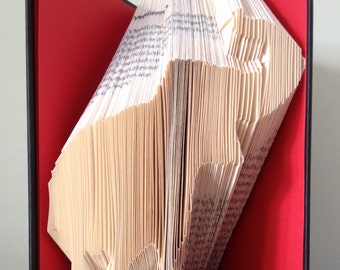 ELEPHANT Book Folding Pattern. DIY gift for folded book art. Very easy step by step instructions. No measuring required. Printables