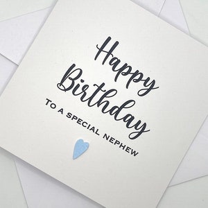 Carte d'anniversaire neveu. Un neveu spécial. Joyeux anniversaire au neveu spécial. Carte moderne. Carte minimaliste. Carte simple