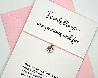 Friends Wish Bracelet Gift Card. Friends like you are precious and few. Friendship Bracelet, Friend Gifts for Women, Gift for Friends