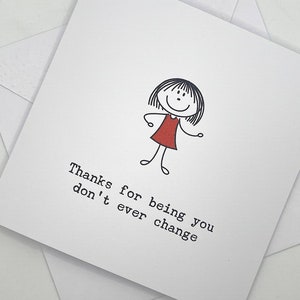 Merci d'être vous Carte de voeux. Carte de remerciement. Carte de meilleur ami. Carte de remerciement. Carte de l'amitié. Enseignant, merci. Carte de collègue