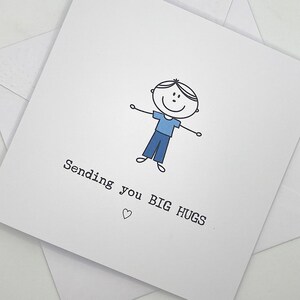 Je vous envoie une carte de gros câlins. Carte Vous manquez. Carte interurbaine. Je pense à vous. Carte de positivité. Carte de motivation. Carte de rétablissement