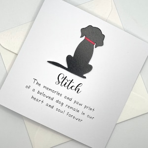 Personalised Dog Sympathy Card. Dog Bereavement Card. Dog Loss Card. Pet Loss Card. Dog Memorial Card. Dog Death. Dog Passed. Rainbow Bridge