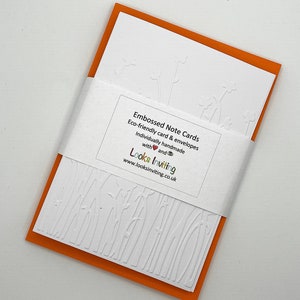 Cartes de fleurs sauvages. 6 cartes de correspondance et enveloppes vierges gaufrées. Coffret cadeau papeterie. Cartes de correspondance vierges. Pack de petits papiers. Cartes modernes