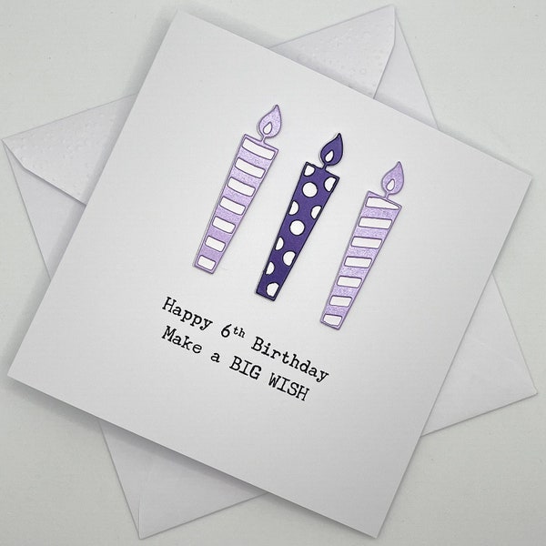 6 Year Old Birthday Card Etsy UK