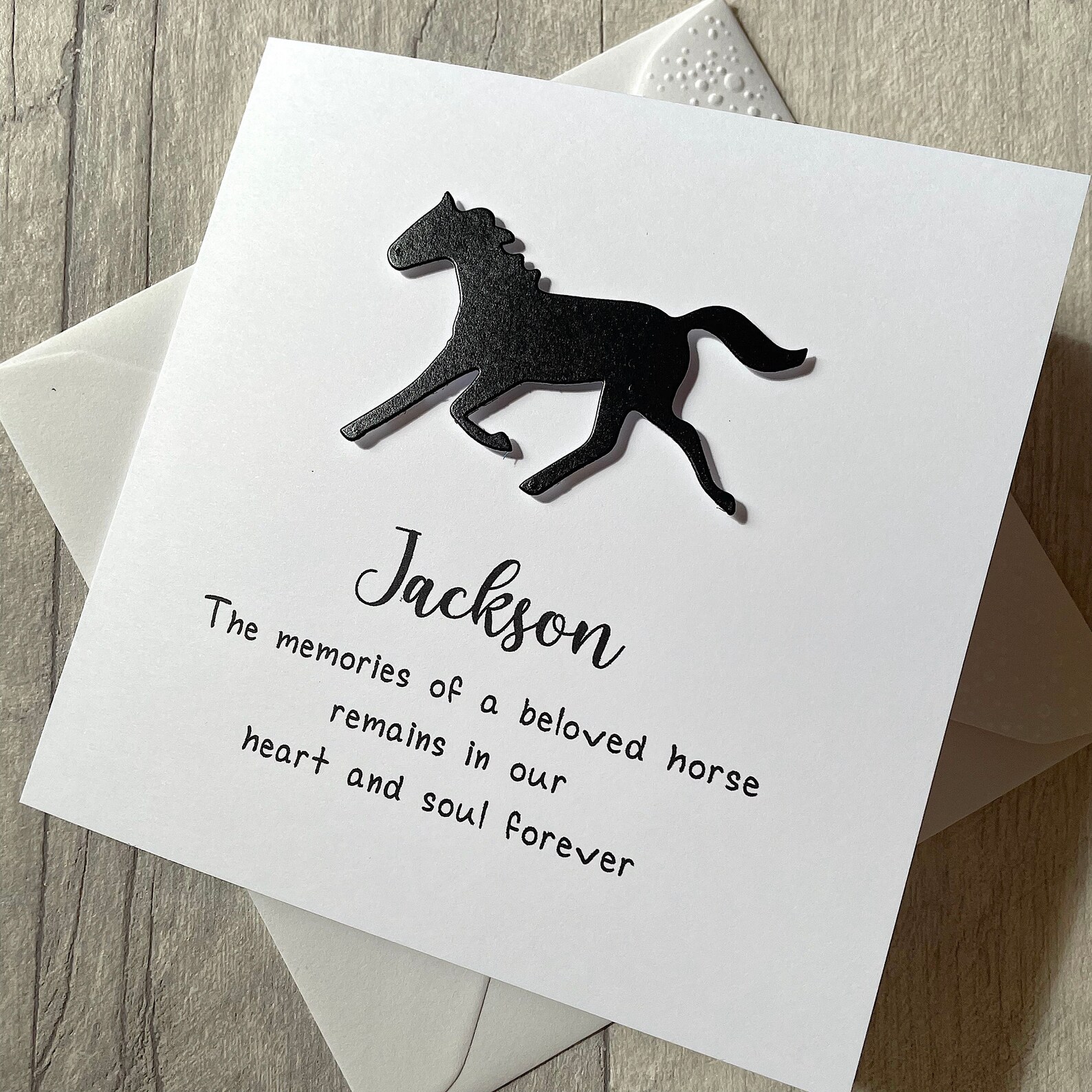 Personalised Horse Sympathy Card. Horse Bereavement Card. Etsy