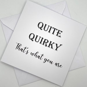 Carte de voeux assez originale - Message inspirant « C'est ce que vous êtes » - Design minimaliste, carte Just Because, pour lui pour elle